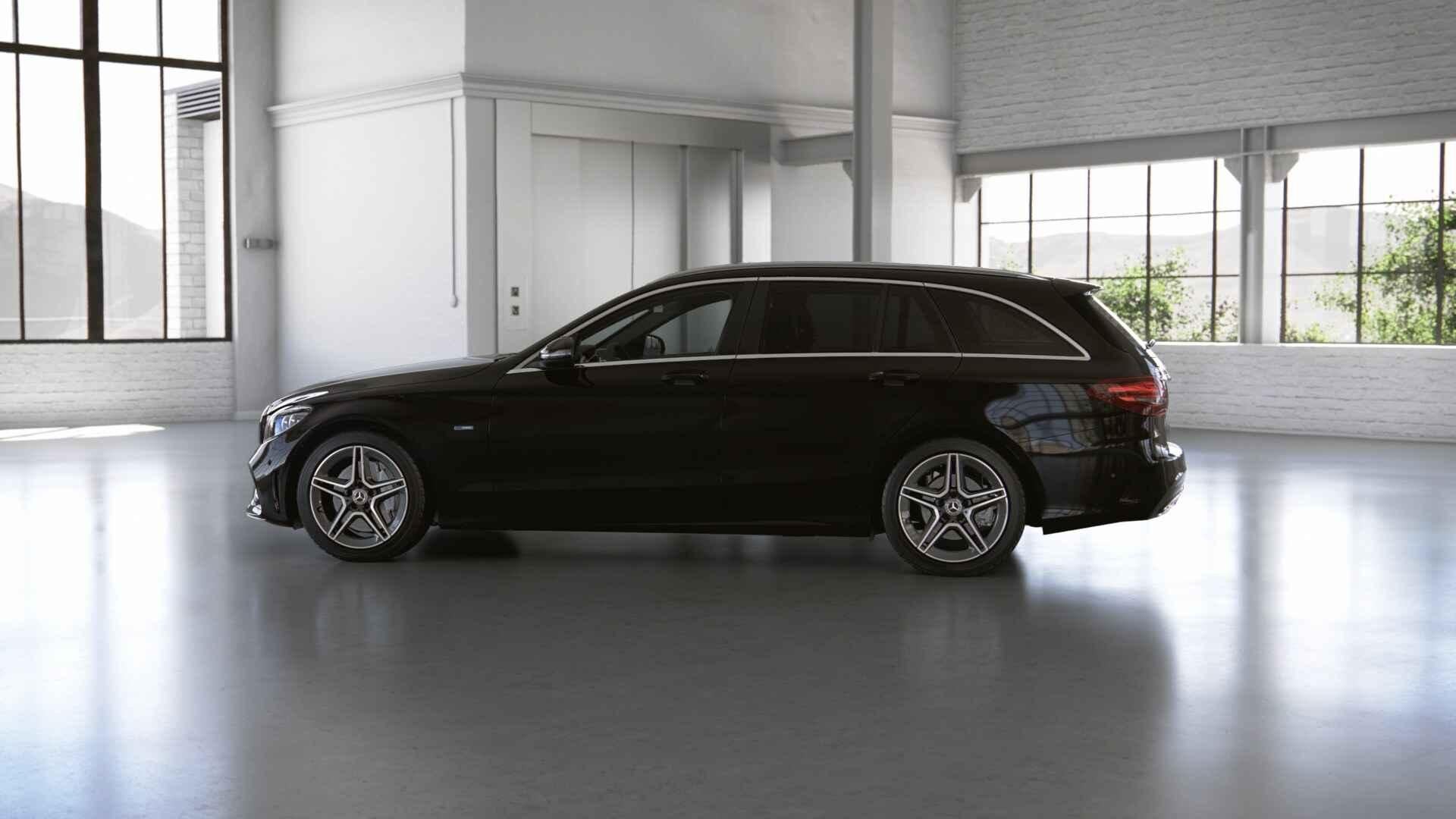 Mercedes-Benz C-klasse 300 e Break AMG Line Panoramisch Dak, Auto's, 4 cilinders, Automatische klimaatregeling, Zwart, Plug-in hybride