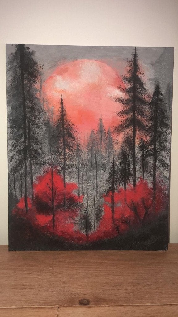 Peinture originale peinte à la main — Acrylique sur toile, Peint à la main, Enlèvement, Toile, Autres sujets