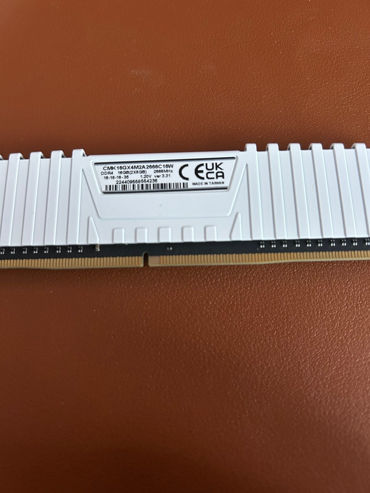 Corsaire DDR4 2666MHz 16GB 2x8 Vengeance LPX Blanc, Informatique & Logiciels, Enlèvement, Comme neuf, DDR4