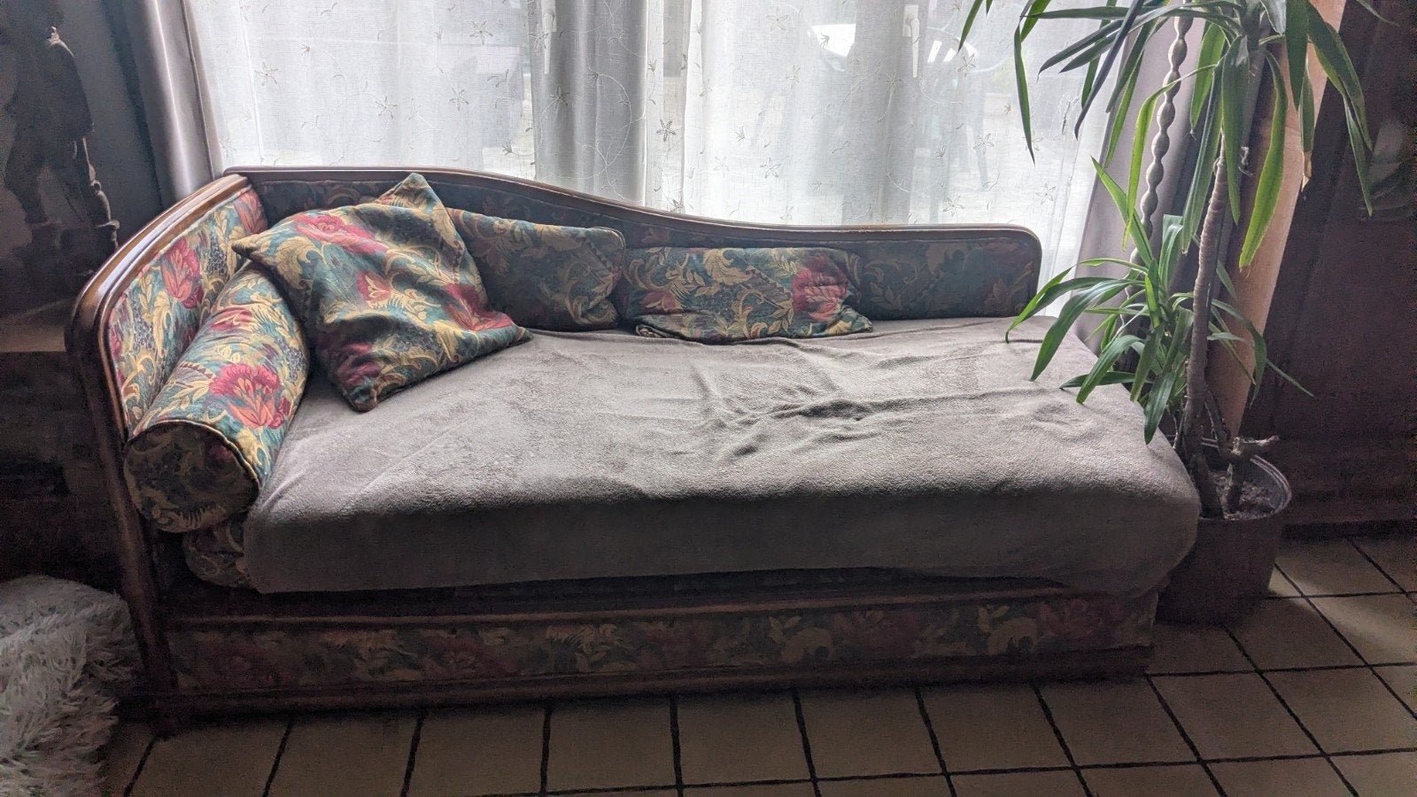 divan -lit, Maison & Meubles, Enlèvement, Utilisé, Deux personnes, Bois