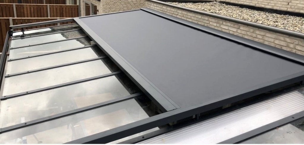 TOPSTAAT Veranda Zonwering 506x406 ZELF demonteren, Tuin en Terras, Ophalen, 450 cm of meer, Elektrisch, Zo goed als nieuw