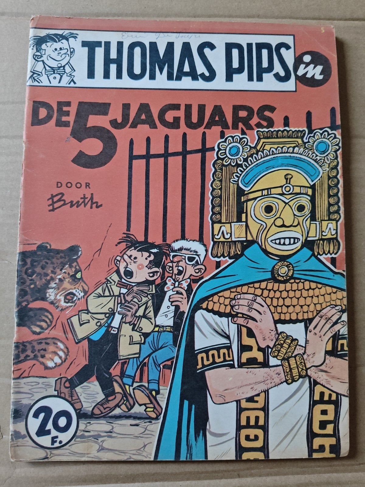 Thomas Pips - De 5 Jaguars, Une BD, Enlèvement ou Envoi, Utilisé, Buth