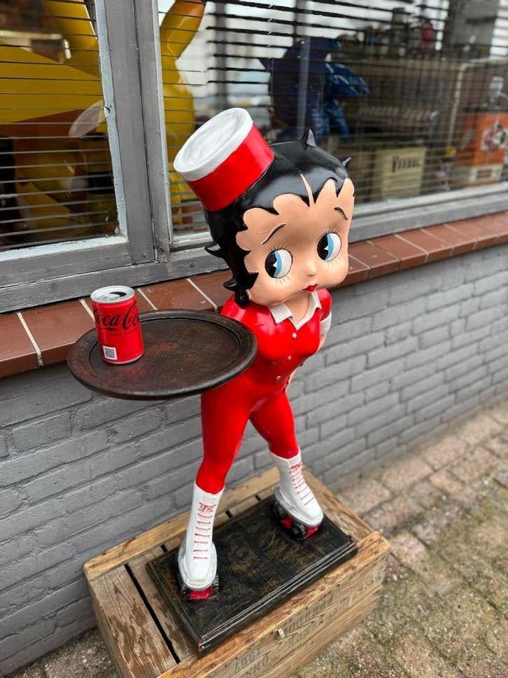 Grote Betty Boop Beeld - Diner Serveerster op Rollerskates, Verzamelen