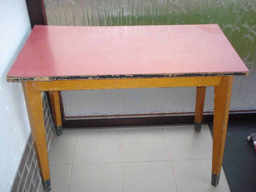 Vintage oude cafetafel, Verzamelen, Ophalen