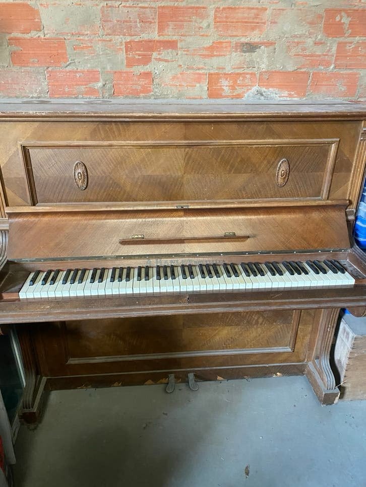 Piano A. Hanlet Bruxelles, Musique & Instruments, Enlèvement, Utilisé, Brun, Piano