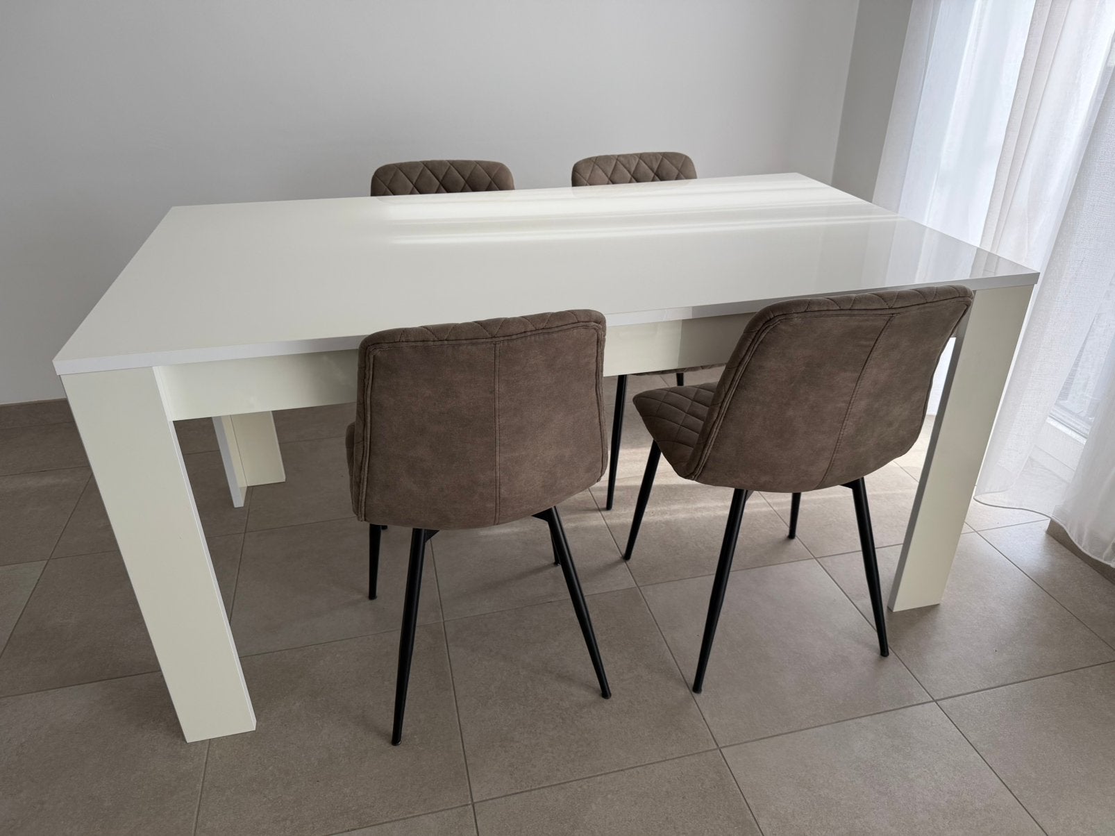 Tafelset, Huis en Inrichting, Ophalen, Overige materialen, Gebruikt, 100 tot 150 cm