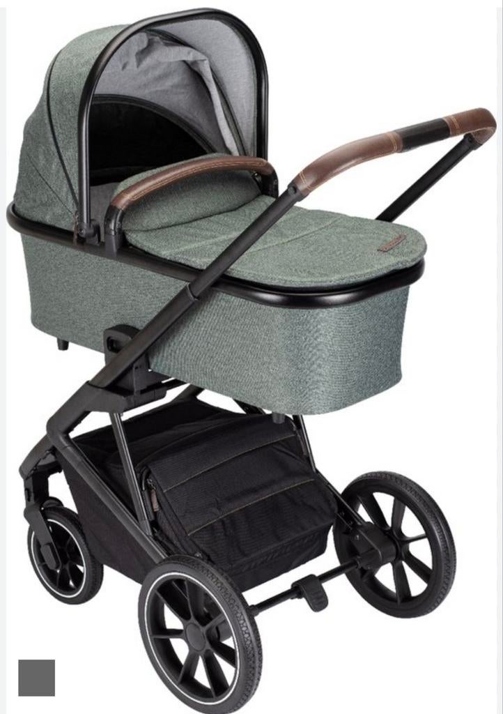 Qute Q-ride groene kinderwagen als nieuw, kinderwagen, zitje, Kinderen en Baby's, Ophalen of Verzenden, Kinderwagen