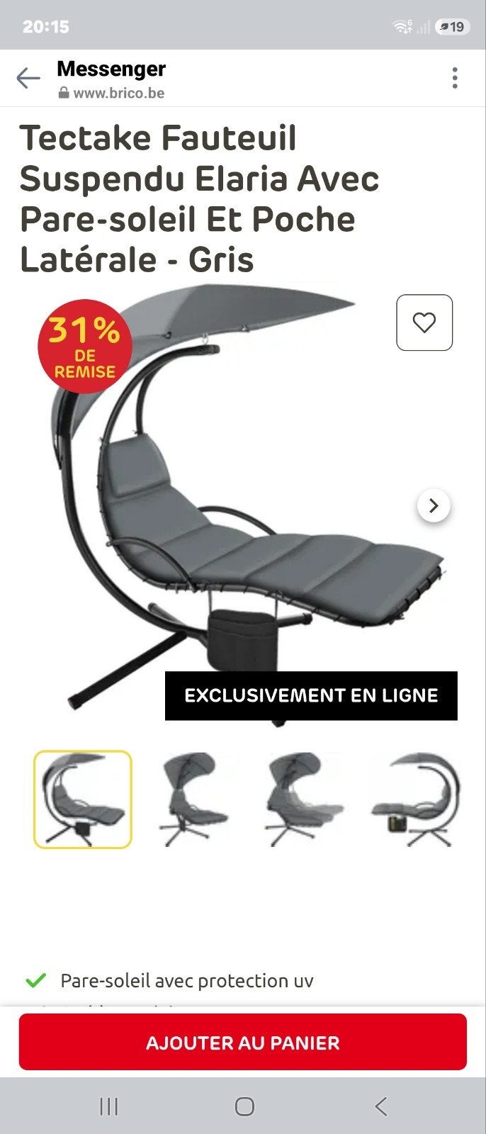 Fauteuil supendu, Jardin & Terrasse