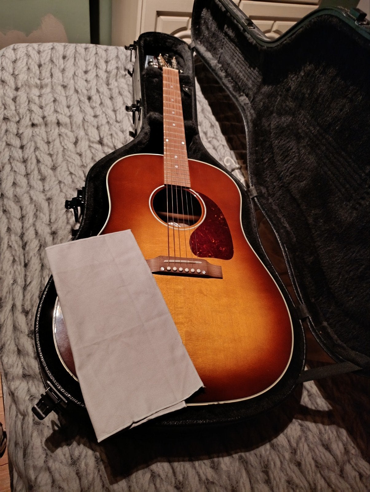 Gibson J-45 Rosewood Burst electro/akoestische gitaar, Musique & Instruments, Enlèvement, Neuf, Autres types, Avec valise
