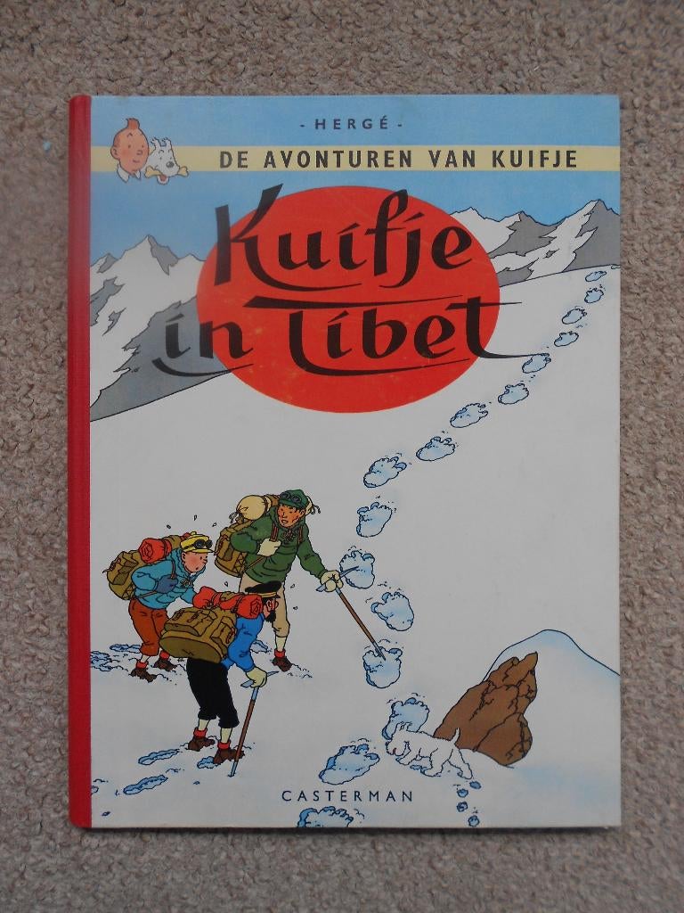 Kuifje in Tibet - hardcover A60 - bijna nieuw - 1e druk 1960, Eén stripboek, Ophalen of Verzenden, Zo goed als nieuw, Herge