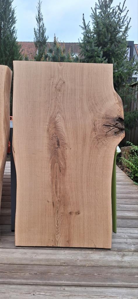 3 eiken live edge boom bladen, Doe-het-zelf en Bouw, Hout en Planken, Ophalen, Eiken, Plank