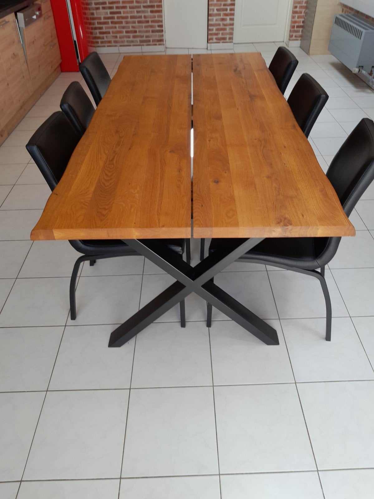 Stevige boomstam tafel, Ophalen