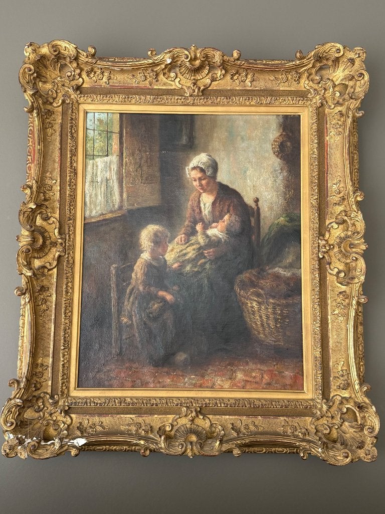 Cor Bouter – peinture sur toile – 39  49 cm, Antiquités & Art, Art | Peinture | Moderne, Enlèvement