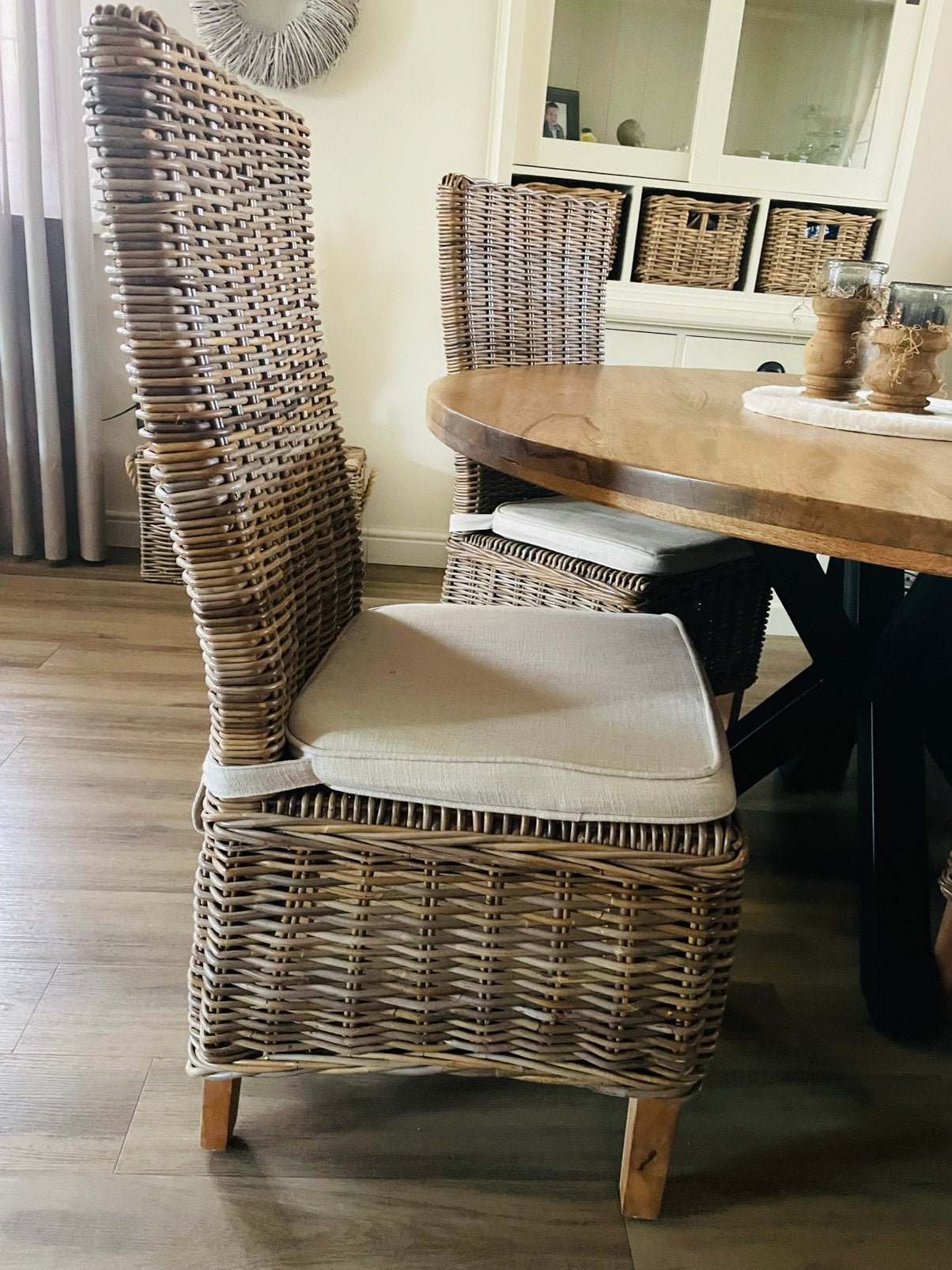 6 landelijke eetkamerstoelen, Huis en Inrichting, Ophalen, Zo goed als nieuw