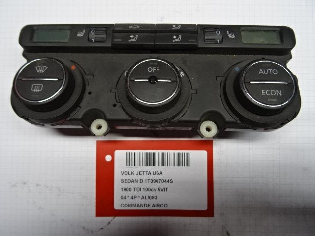 BEDIENINGSPANEEL AIRCO Jetta III (1K2) (1T0907044S), Gebruikt, Volkswagen