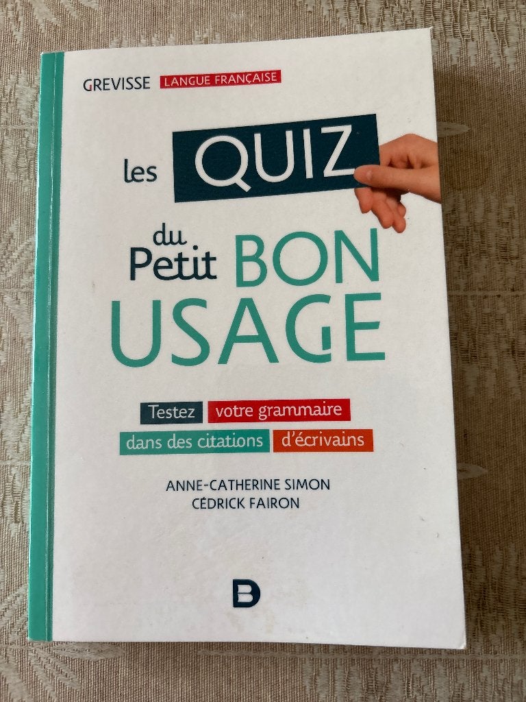 Les quiz du petit bon usage, Enlèvement, Comme neuf, Français, Anne-Catherine Simon et Cédric Fairon