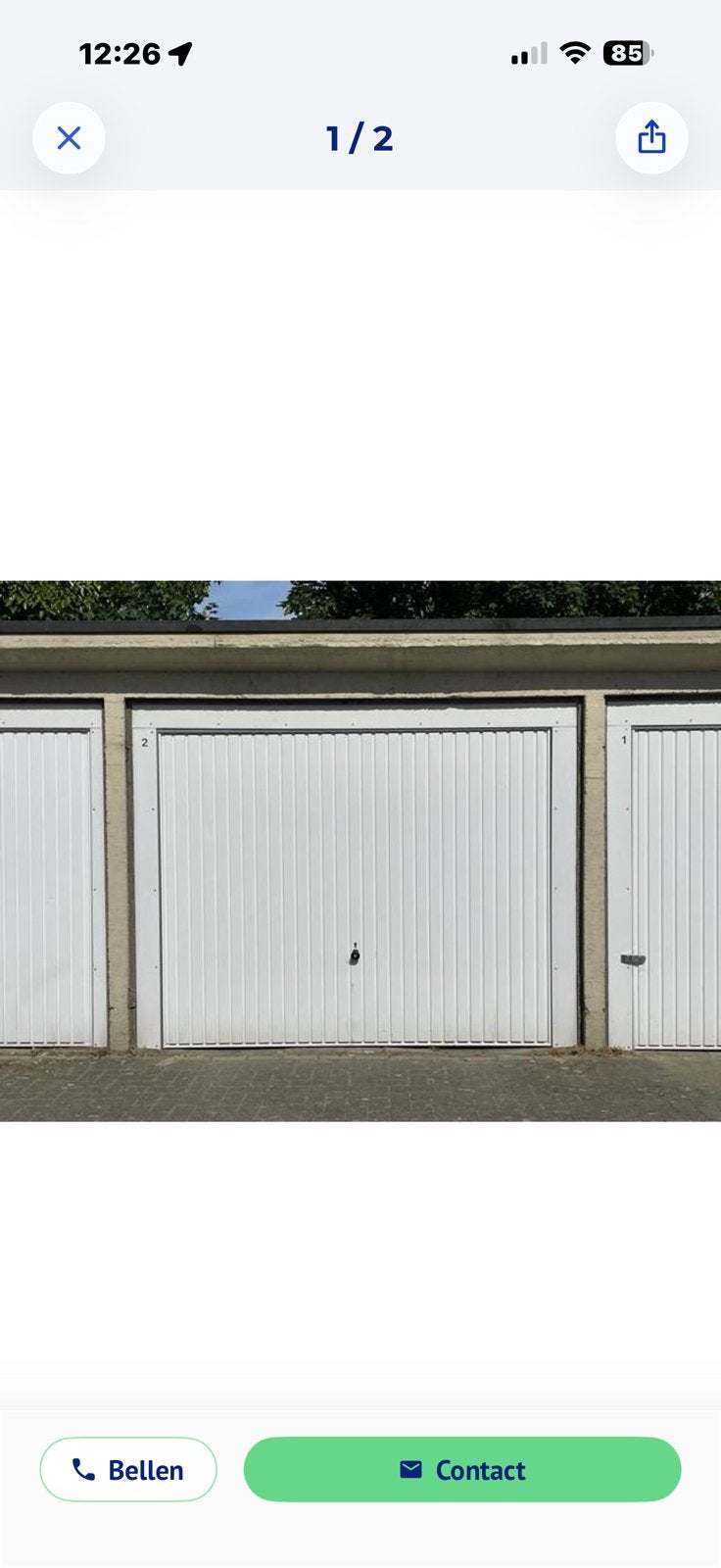 Garage met ruime staanplaats