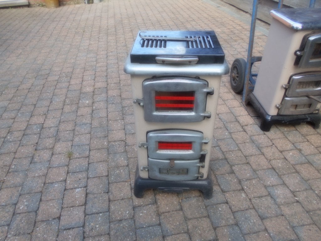 2 kacheltjes, Ophalen, Gebruikt, Vrijstaand, Houtkachel