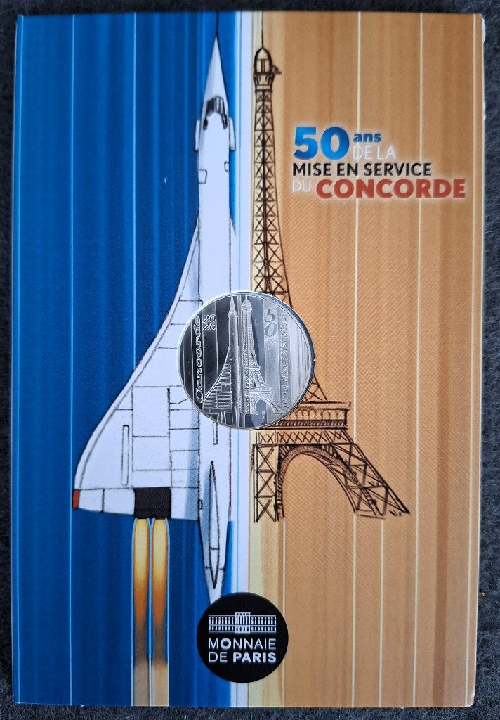 France 10 euros 2026 en coincard 80 ans de la Concorde, Timbres & Monnaies, Monnaies | Europe | Monnaies euro, Envoi, France, 10 euros