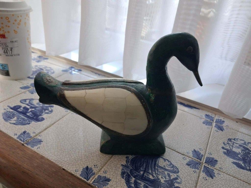 eend groen antiek, Ophalen