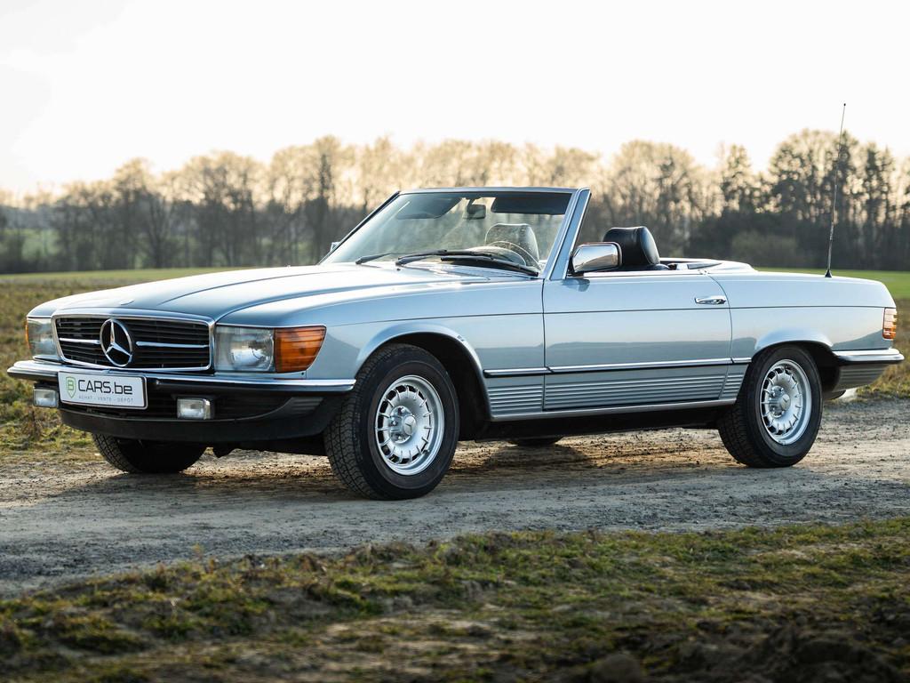 Mercedes-Benz SL-Klasse 280 1983-HardTop-Full History-, Auto's, Oldtimers, Bedrijf, Te koop, Elektrische ramen, Metaalkleur, Open dak