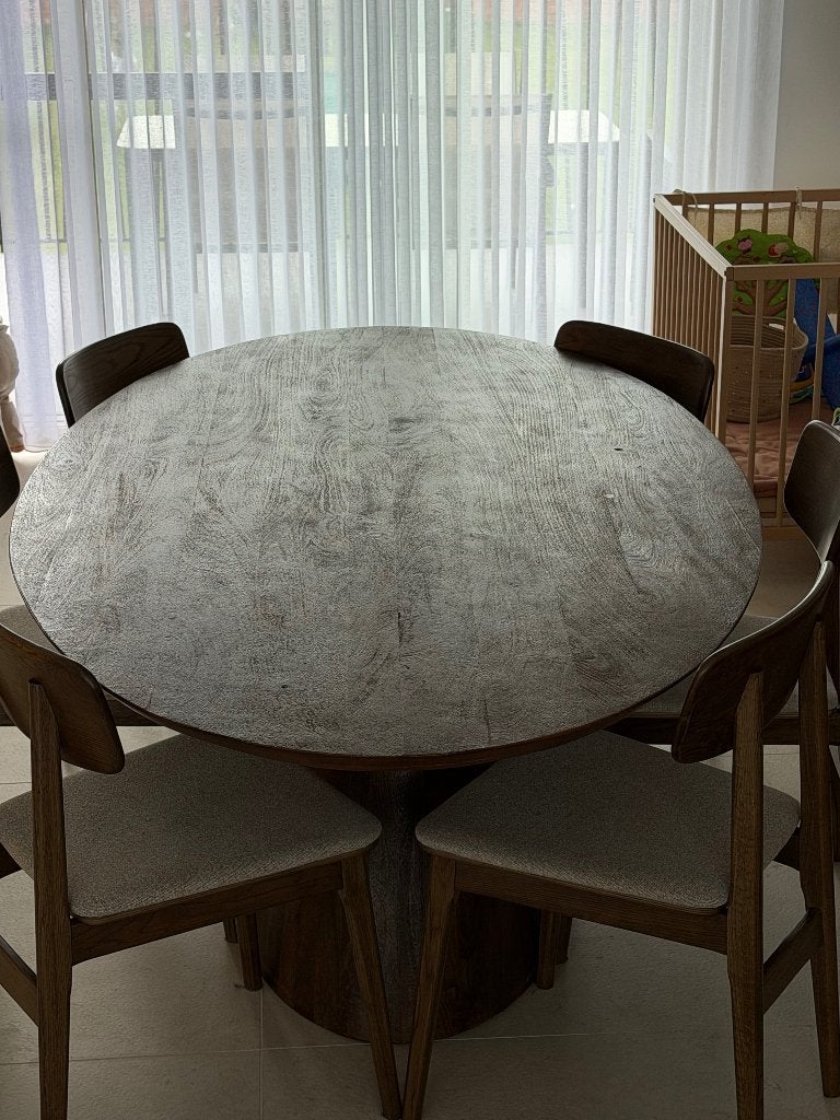 Eettafel mangohout, Huis en Inrichting, Tafels | Eettafels, Ophalen, 100 tot 150 cm, 200 cm of meer, Zo goed als nieuw