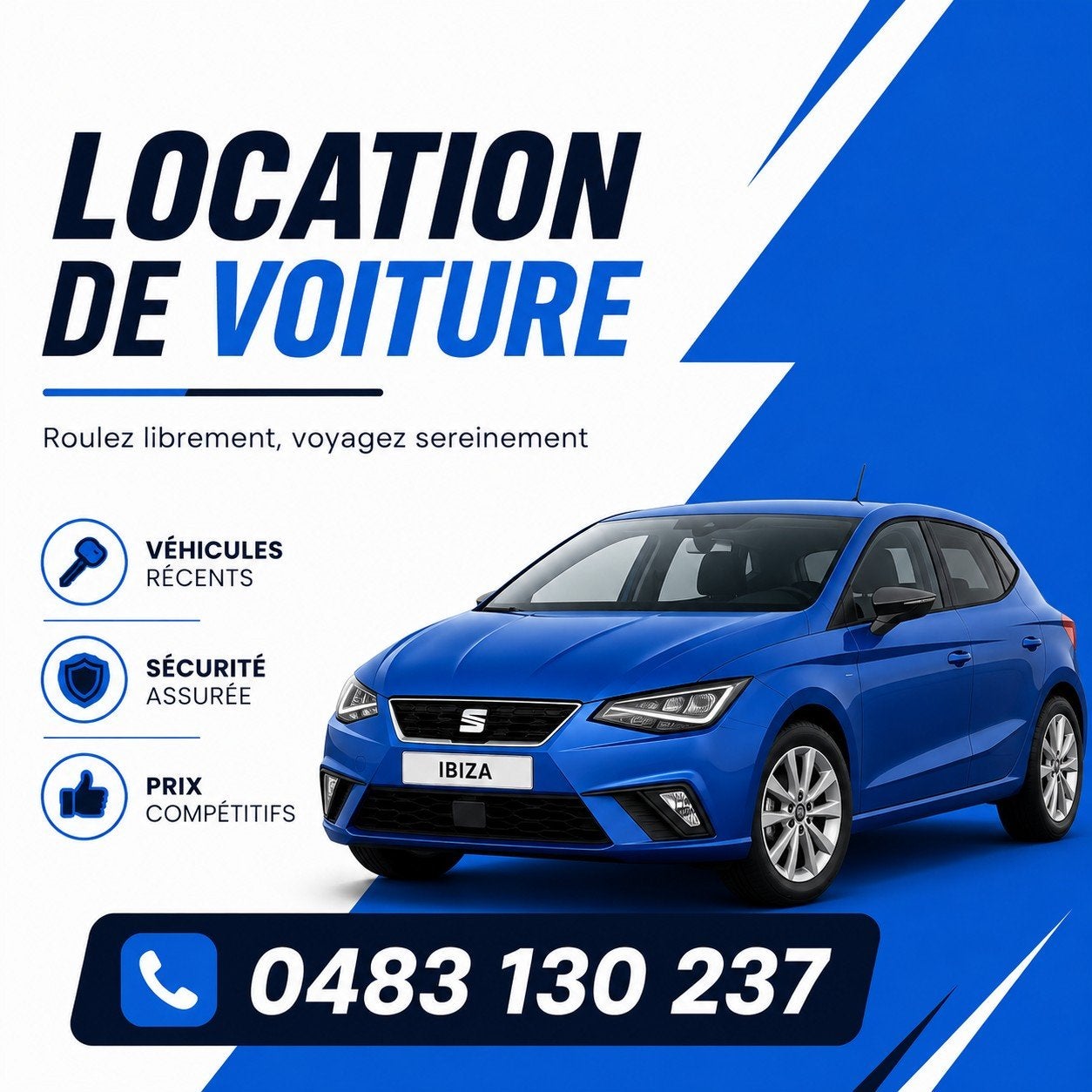 ️ Location de voiture, Enlèvement, Comme neuf