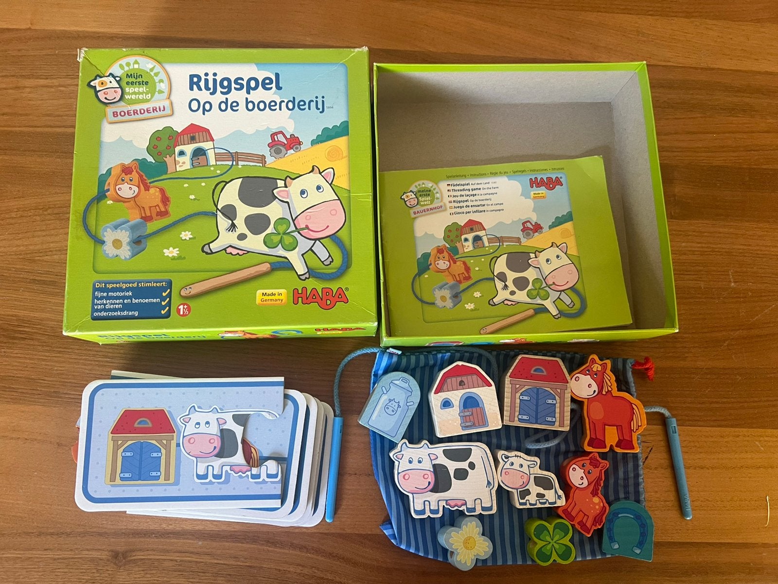 Educatief speelgoed Haba rijgspel Op de boerderij, Kinderen en Baby's, Speelgoed | Educatief en Creatief, Ophalen, Gebruikt
