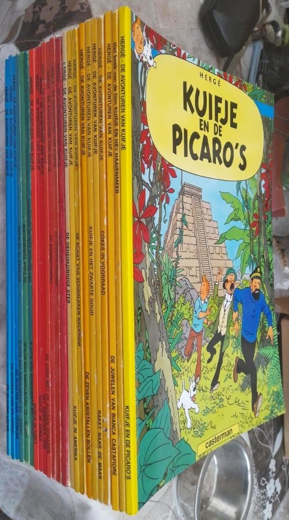 complete reeks kuifje 23 delen in zeer mooie staat, Enlèvement ou Envoi, Série complète ou Série, Comme neuf, Herge