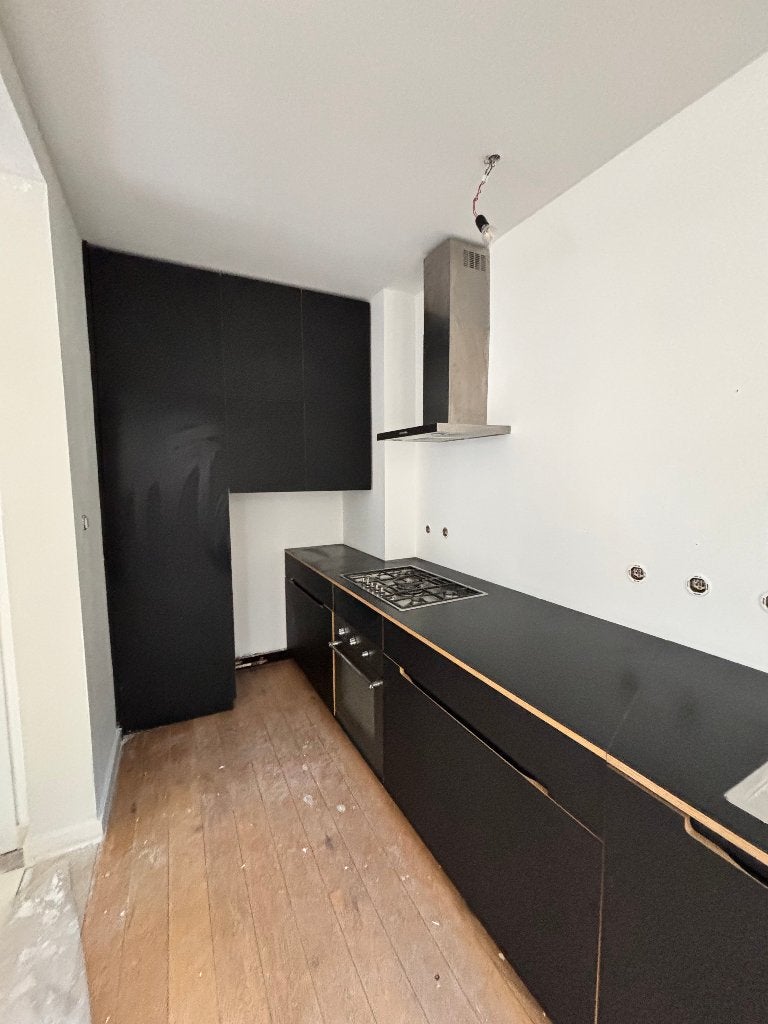 Complete zwarte IKEA-keuken met inbouwtoestellen, Ophalen, Gebruikt, Overige materialen, Zwart