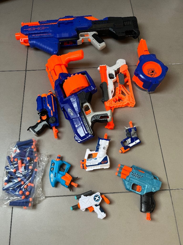 Nerf geweren, Ophalen, Gebruikt