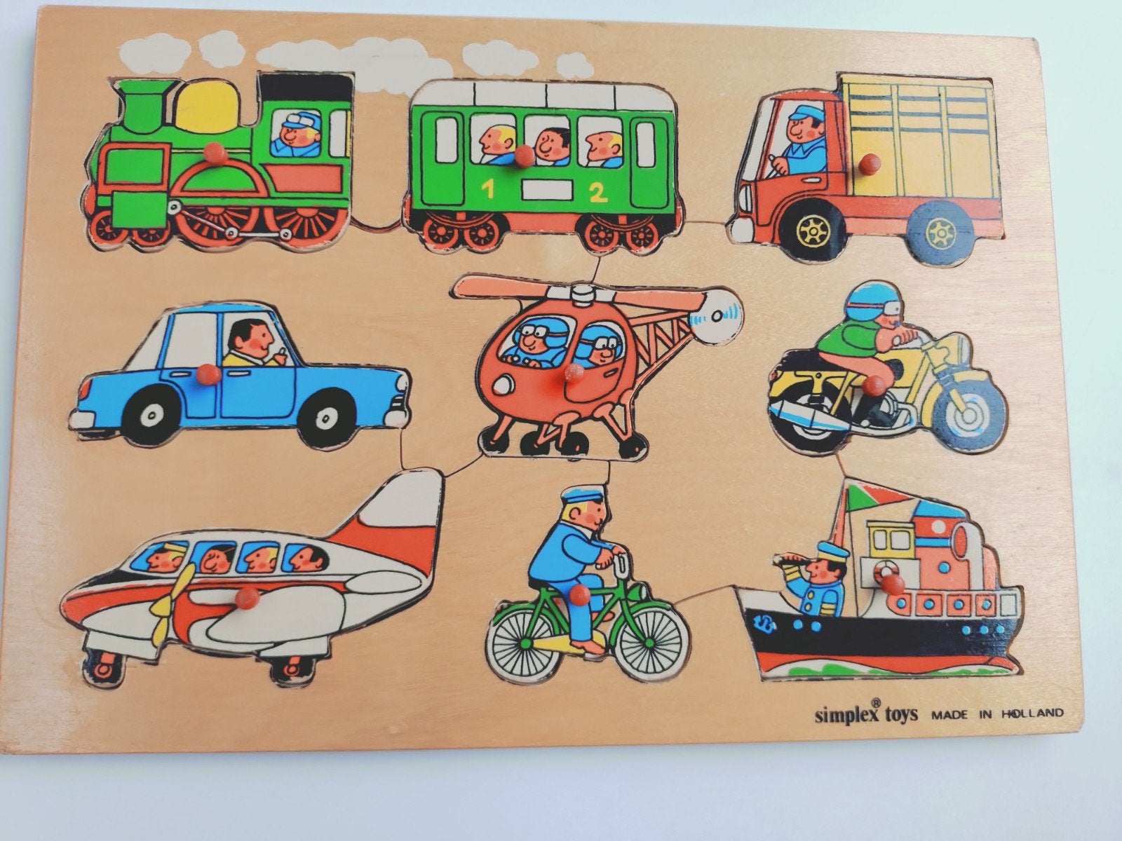 houten puzzel oud, Gebruikt, Ophalen of Verzenden, Van hout, Minder dan 10 stukjes