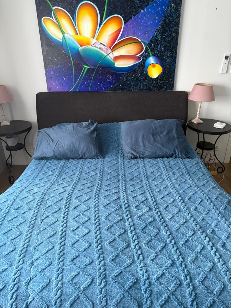 Nette boxspring 160x200, Ophalen, Zwart, Zo goed als nieuw, 200 cm