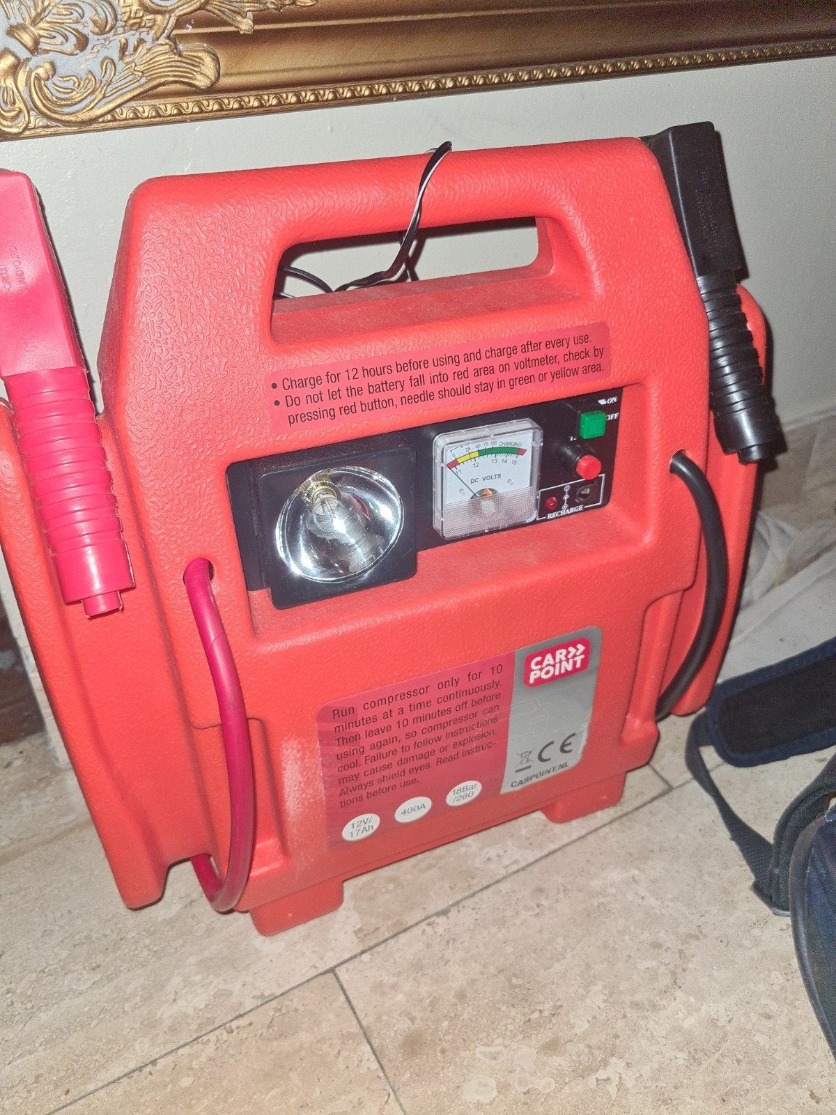 Car point jump starter 12V/17Ah (400A), Ophalen
