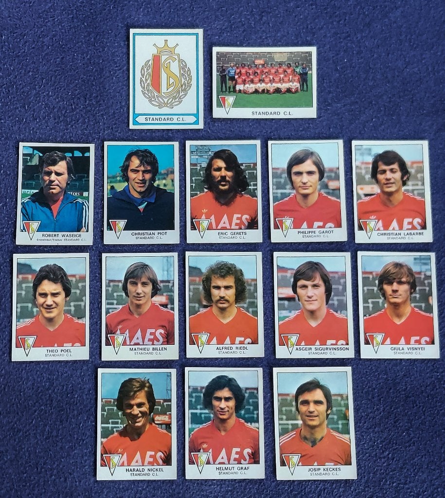 15 versch. Panini stickers voetbal ' FB 1978 - Standard C.L., Ophalen of Verzenden, Nieuw, Meerdere stickers