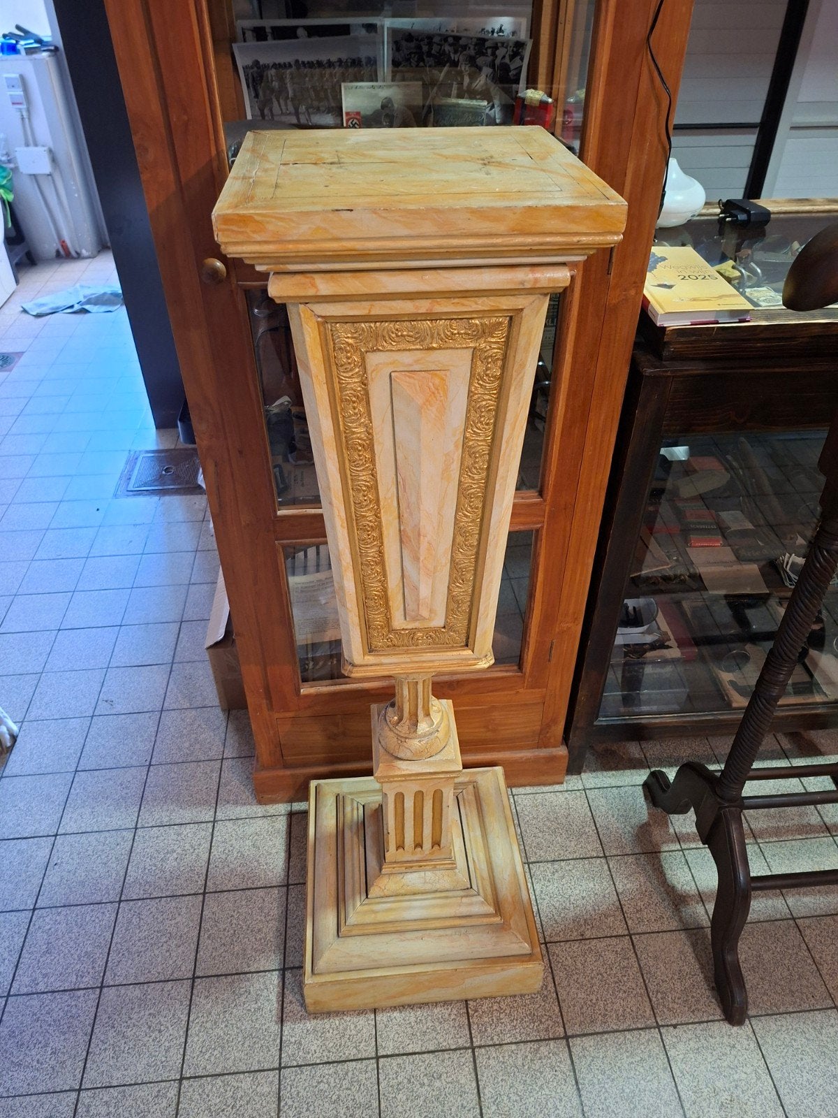 Oude houten zuil, Ophalen, Gebruikt