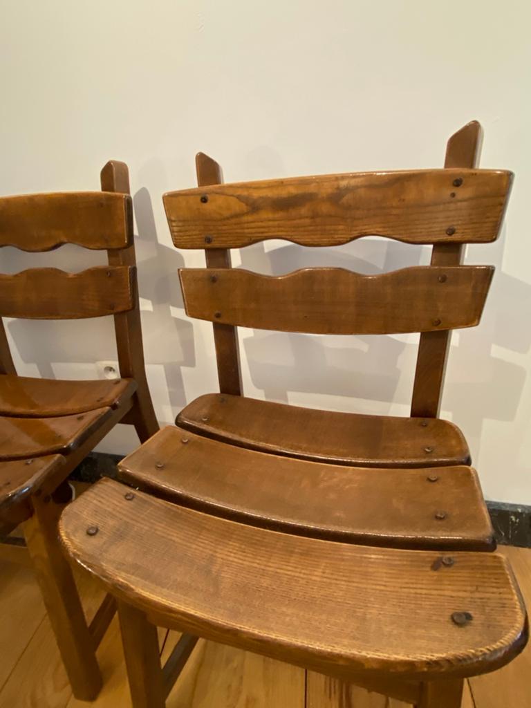 4 vintage brutalist ‘razor back’ stoelen 1970 stoel, Ophalen