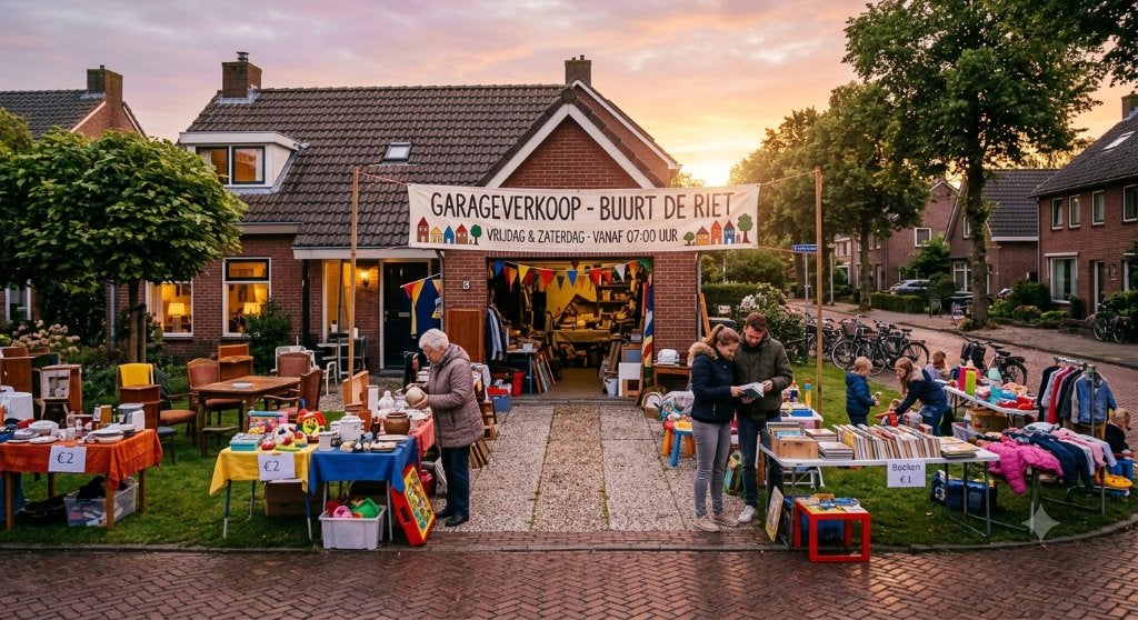 Garageverkoop Buurt De Riet, Ophalen, Gebruikt