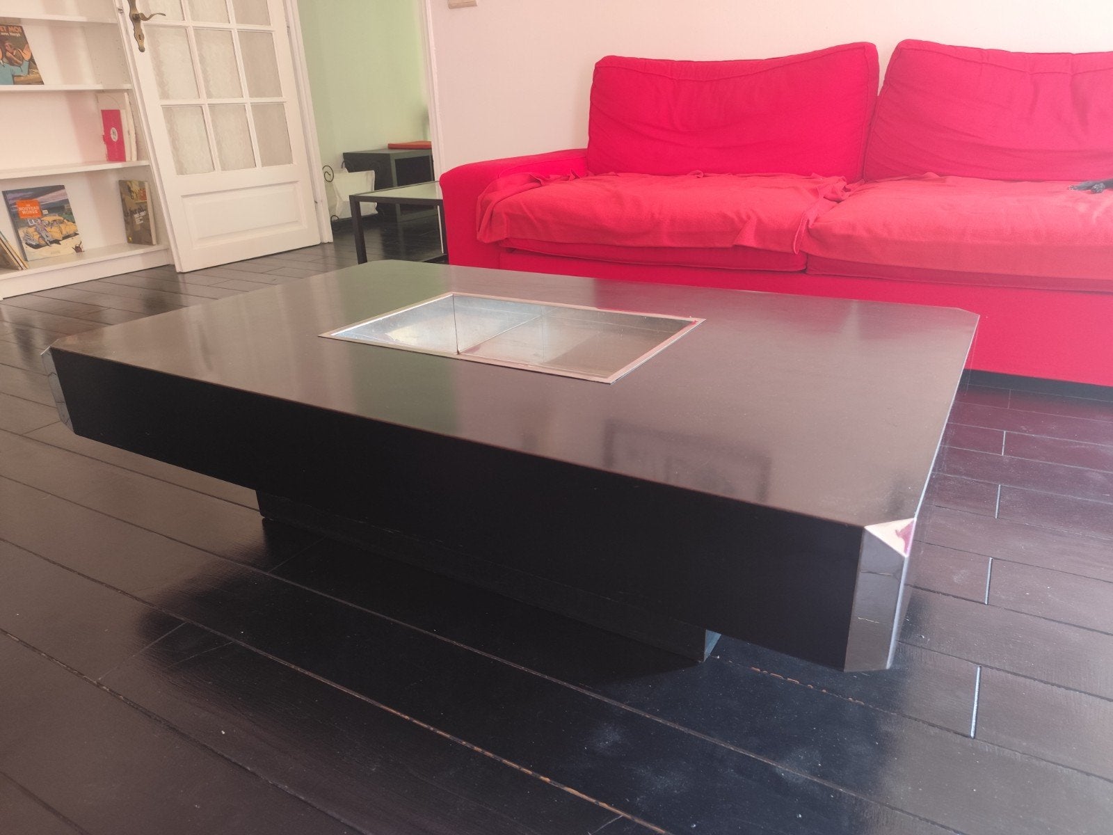 Table basse Willy Rizzo années 70, Enlèvement