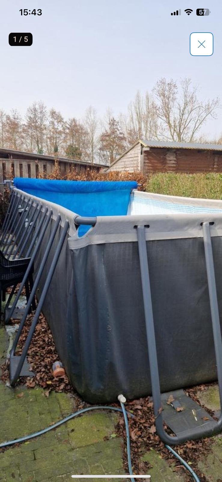 Intex zwembad, Tuin en Terras, 300 cm of meer, Zo goed als nieuw, Rechthoekig, Ophalen