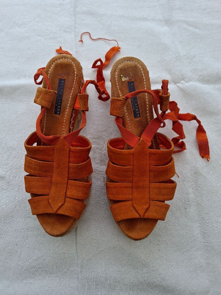 Sandalen T40, Oranje, Gedragen, Sandalen of Muiltjes, Ophalen of Verzenden