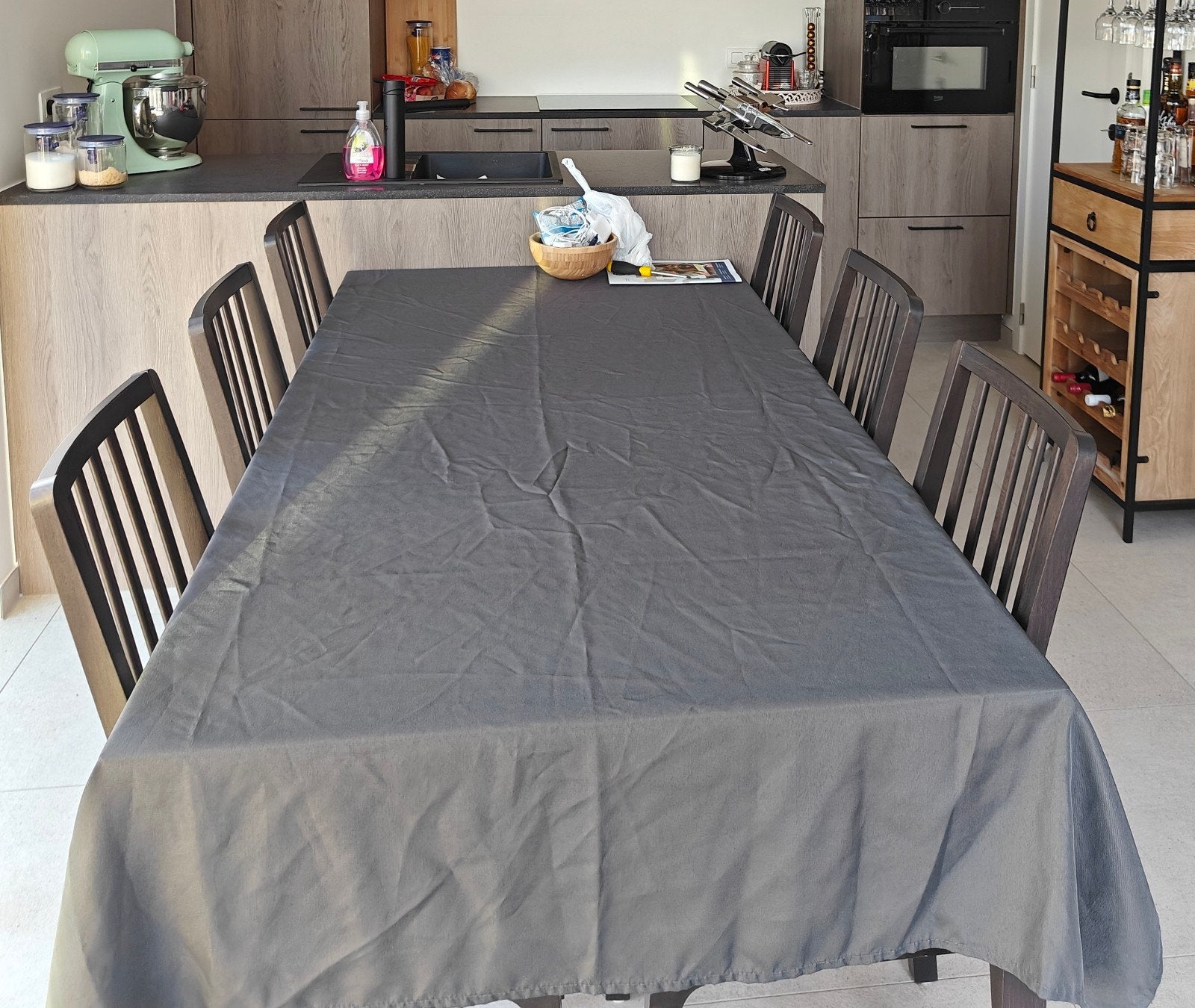 Ikea ekedalen uitschuifbare tafel met 6 stoelen, Enlèvement, Utilisé, 50 à 100 cm, Rectangulaire