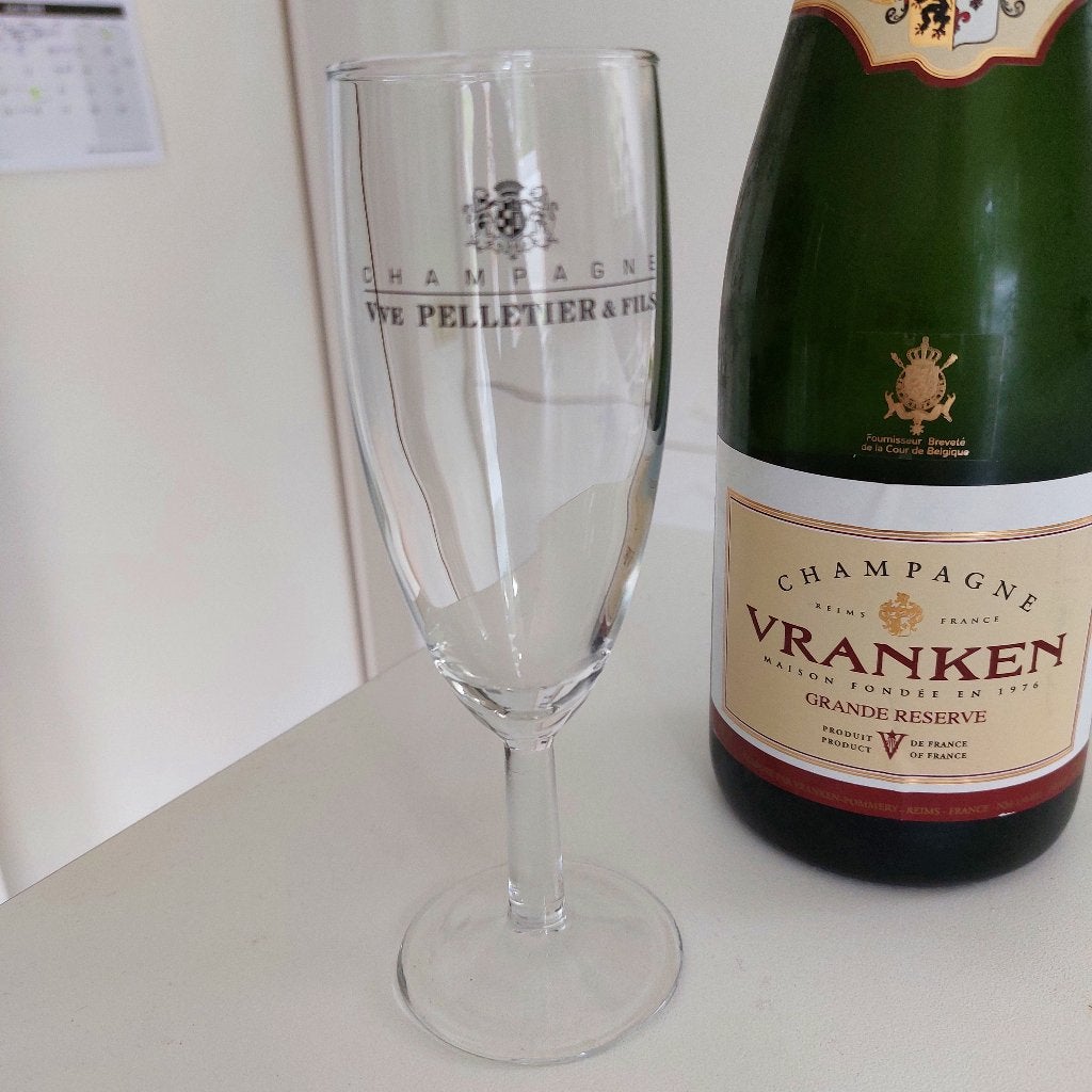 ​6 nieuwe champagneglazen in verpakking, Enlèvement ou Envoi