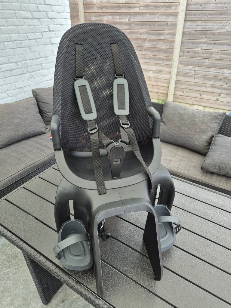 Fietsstoel Qibbel Air, Fietsen en Brommers, Ophalen, Achterzitje, Voetsteuntjes, 9 t/m 18 kg