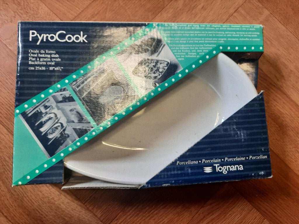 nieuwe porselein ovalen gratin ovenschotel Tognana 25x16cm, Ophalen of Verzenden, Nieuw