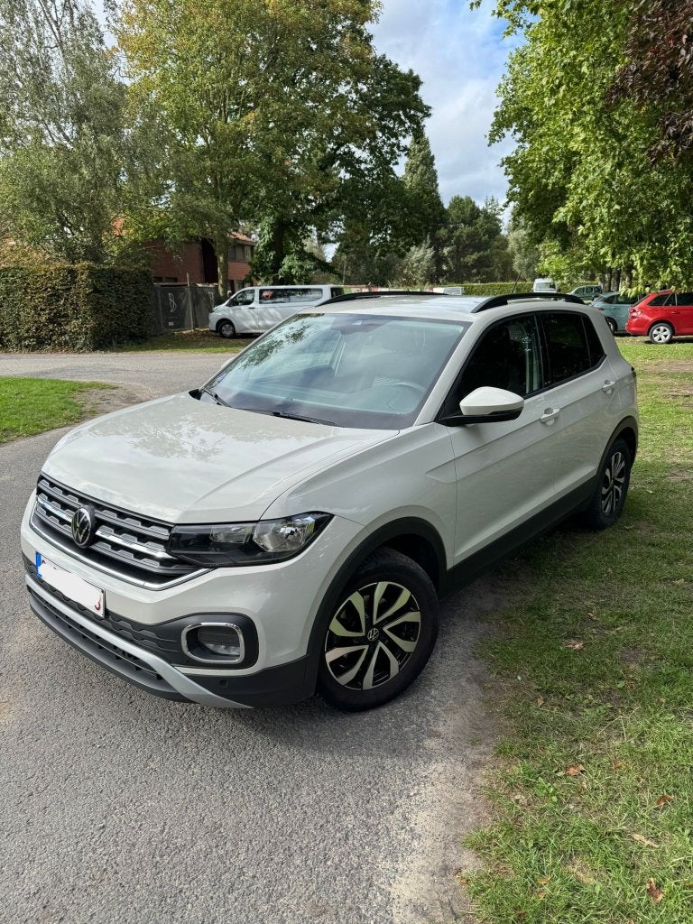 VW T-Cross 1.0 TSI Active OPF DSG 05/2022 - 93000km, Auto's, Volkswagen, Euro 6, Beige, Particulier, 3 cilinders