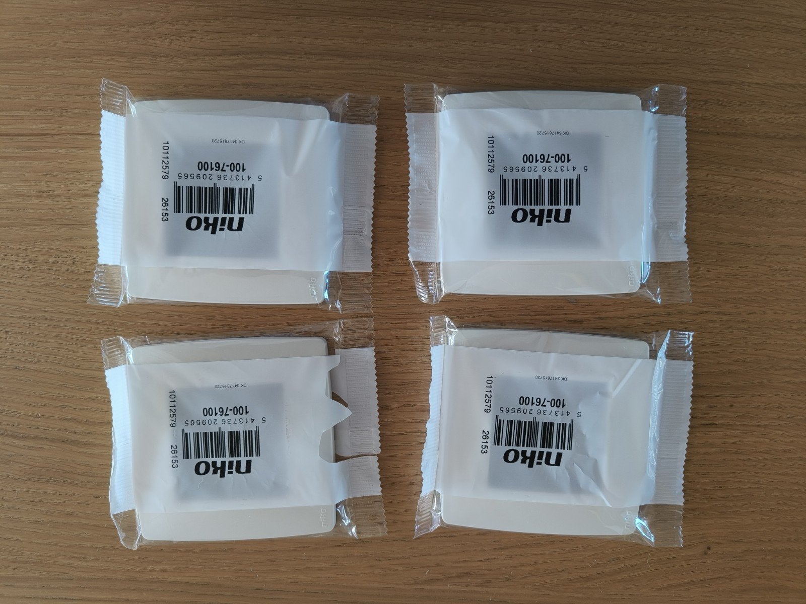 4x Afdekplaat NIKO cream, Ophalen of Verzenden