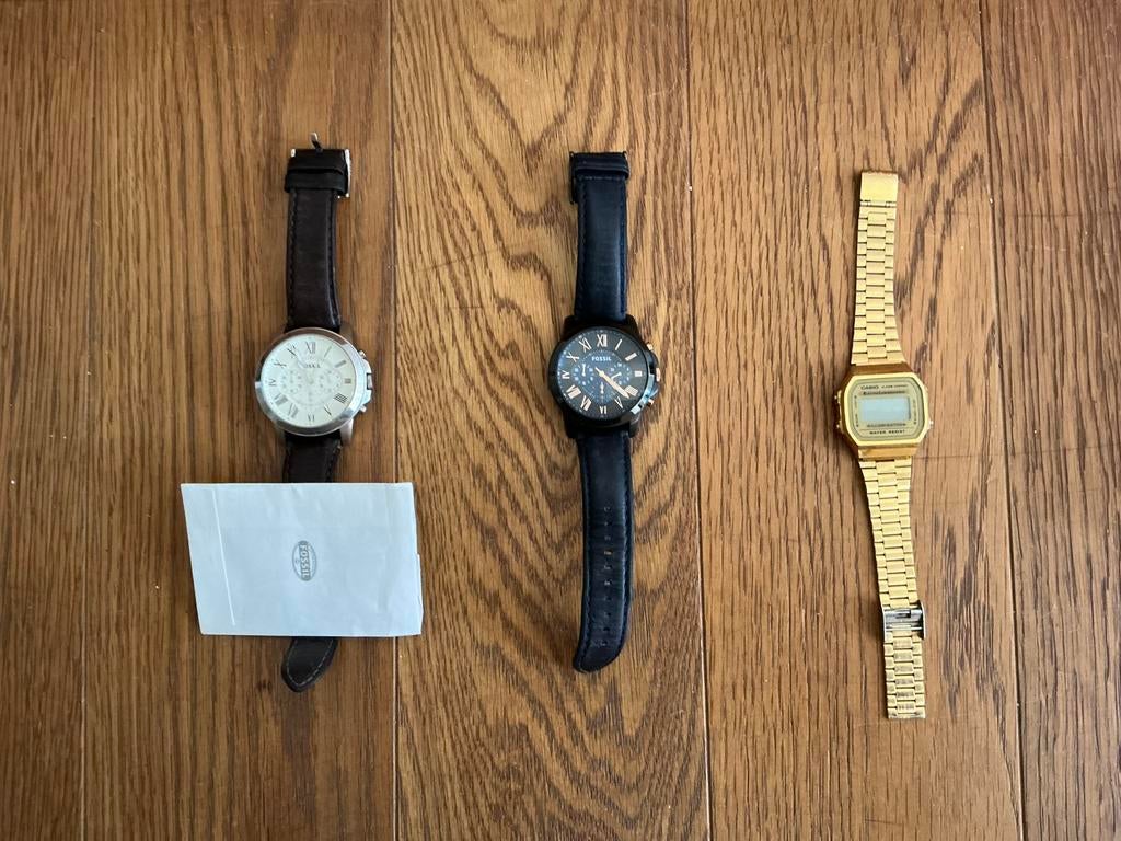 Horloge Fossil - Casio, Handtassen en Accessoires, Horloges | Dames, Ophalen, Zo goed als nieuw, Fossil