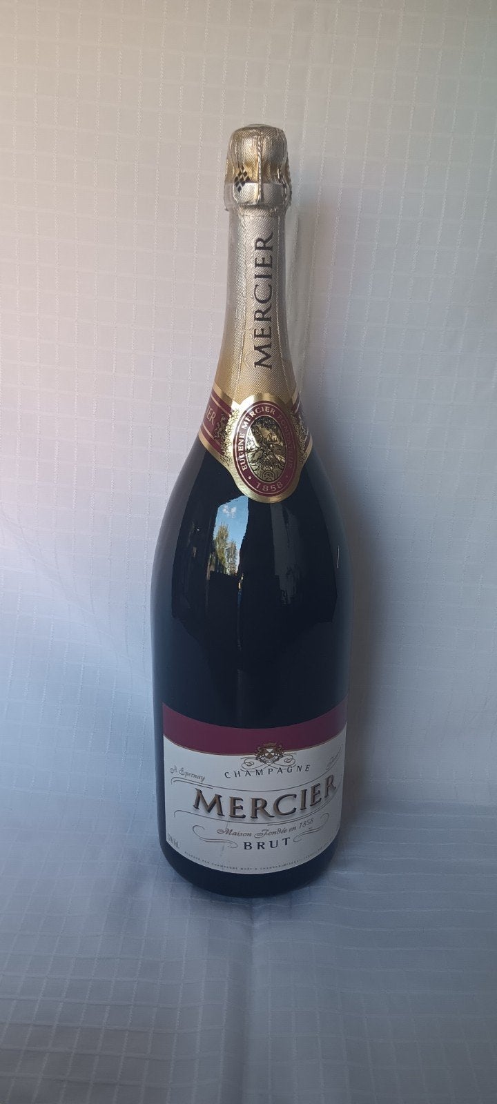 Grote fles Champagne Mercier, 6 liter, Collections, Vins, Enlèvement, Champagne