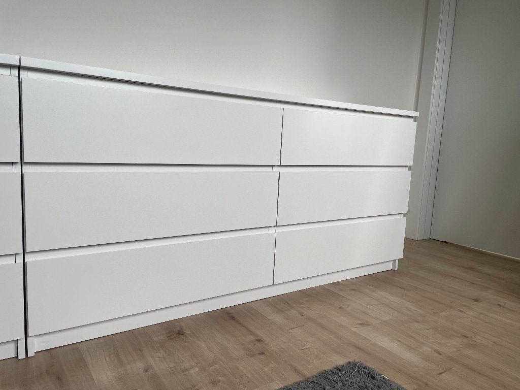 Witte Mälm ladekast (meerdere beschikbaar), Huis en Inrichting, Kasten | Ladekasten, Gebruikt, Minder dan 100 cm, 150 tot 200 cm